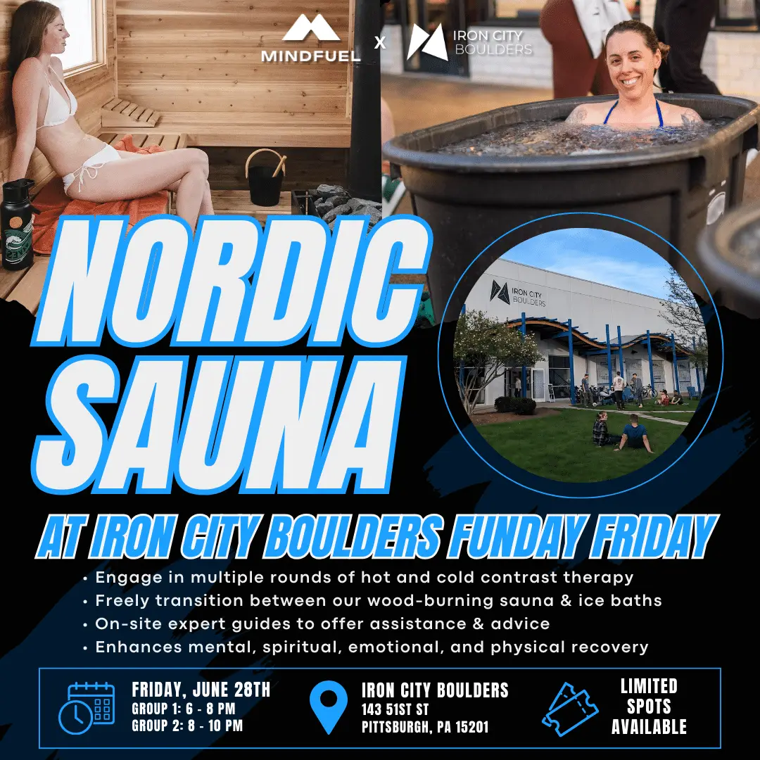 Nordic Sauna at Iron City Boulders - Pittsburgh Sauna and Cold Plunge Event