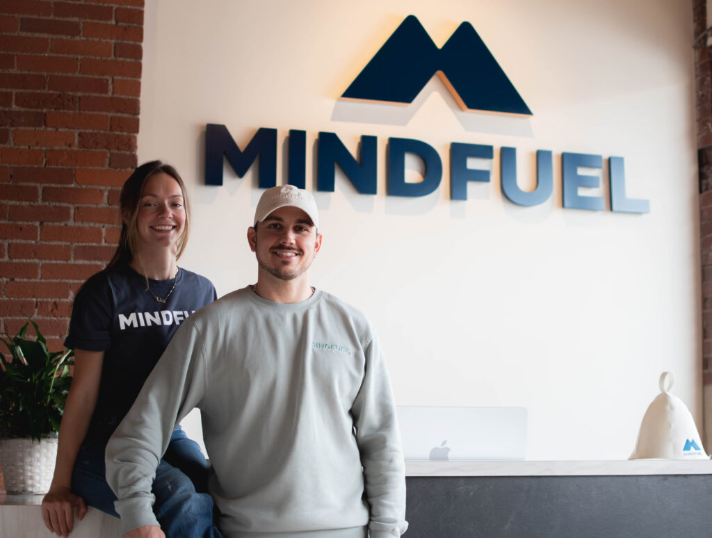 Matt Schwartz and Hanna Schlegel owners of MindFuel Method Sauna and Cold Plunge in Pittsburgh PA