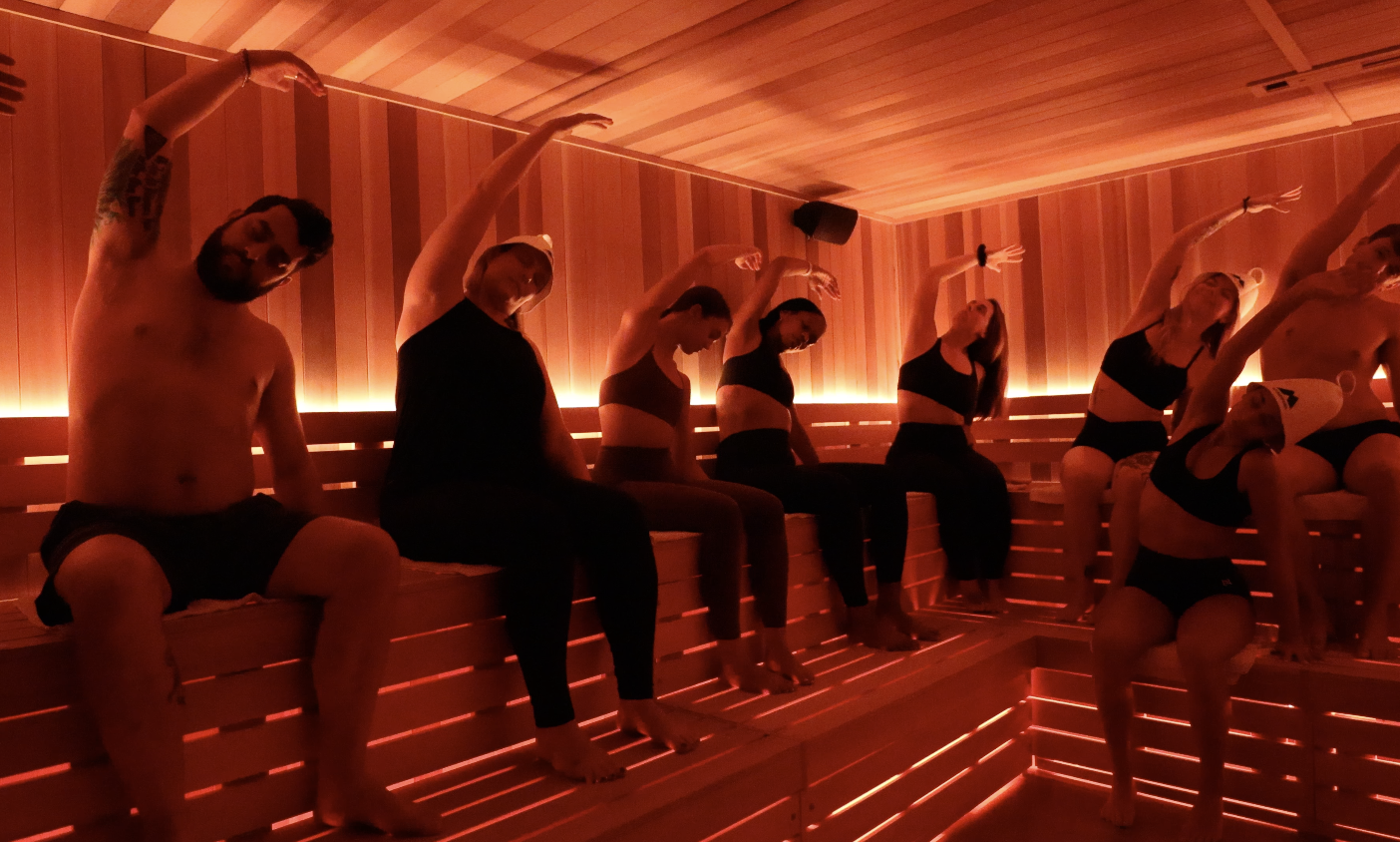 Guided sauna and cold plunge class at MindFuel Method